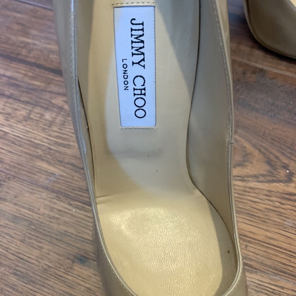 Jimmy Choo Anouk Nude Patent Leather Pump Size 41 - Picture 5 of 8